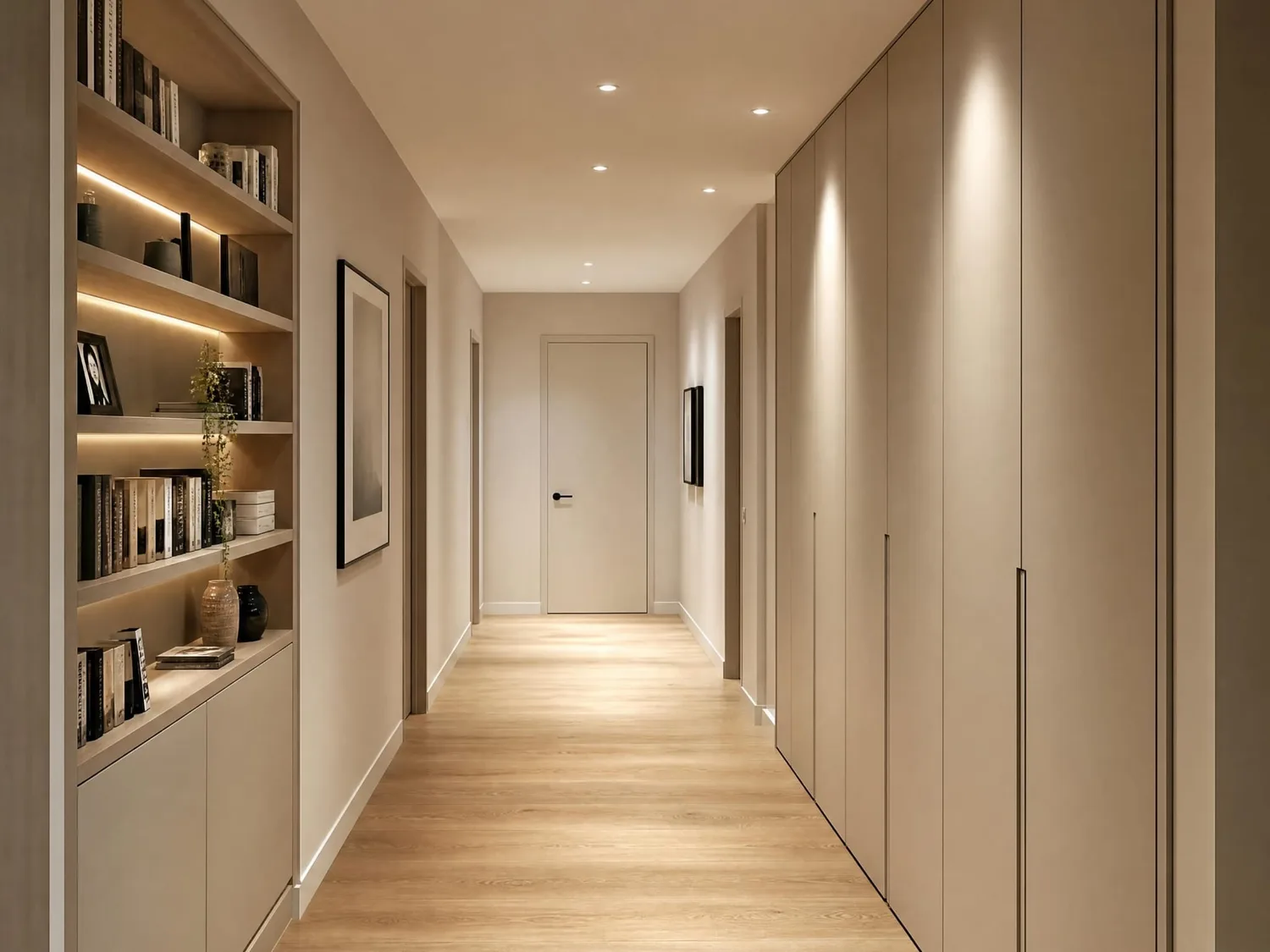 Réalisation : Couloir et rangements sur-mesure — Aménagement intérieur en Île-de-France